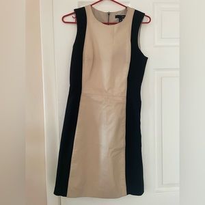 Bloomingdales Aqua Leather body on dress size Small